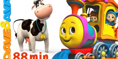 ? Farm Animals Train | Learn Farm Animals & Animal Sounds | Educational Videos from Dave and Ava ?