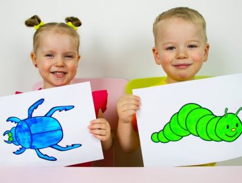 Gaby and Alex Learns colors and names of fruits. Educational video compilation for Children