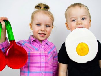 Real Food VS Gummy Food. Funny Kids Gaby and Alex Tasting Giant Sweets