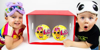 What`s in the Box Challenge with Funny Kids Gaby and Alex