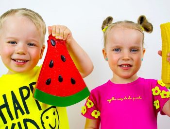 Real Food VS Gummy Food Challenge. Gaby and Alex Tasting Giant Sweets