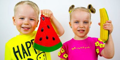 Real Food VS Gummy Food Challenge. Gaby and Alex Tasting Giant Sweets
