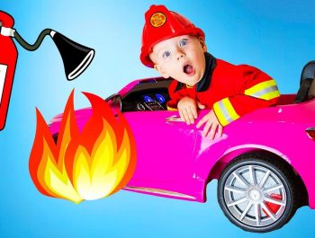Gaby and Alex Firefighter Costume Pretend Play. Funny video for kids