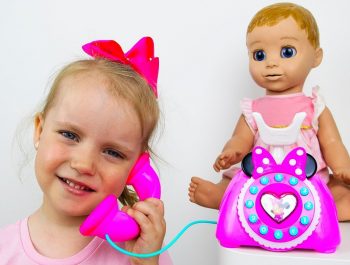 Gaby and Alex Pretend Play with Baby Doll and Toys