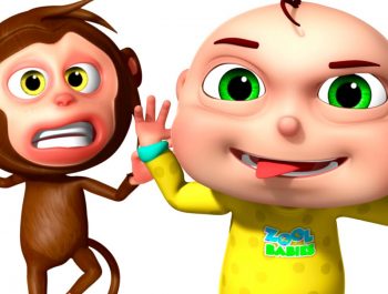 Five Little Babies Playing With Monkeys | Zool Babies Fun Songs | Five Little Babies Collection