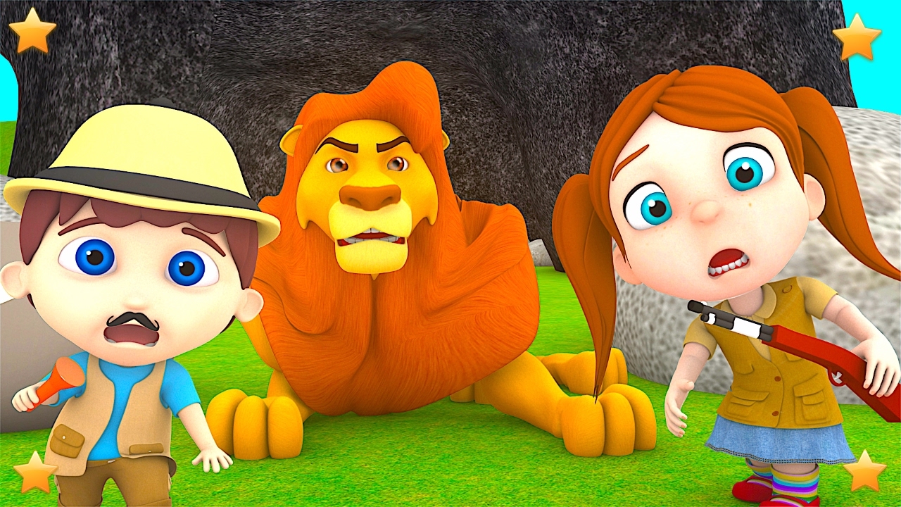 Going on a Lion Hunt | Kindergarten Nursery Rhymes & Songs for Kids