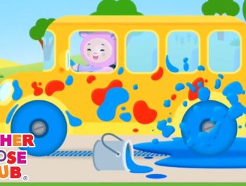 Wheels on the Bus Color Song | Learn Colors | Nursery Rhymes from Mother Goose Club! | Children