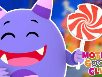Johnny Eating Giant Candy ?  Halloween Party ?  Mother Goose Club | Trick or Treat songs for Kids