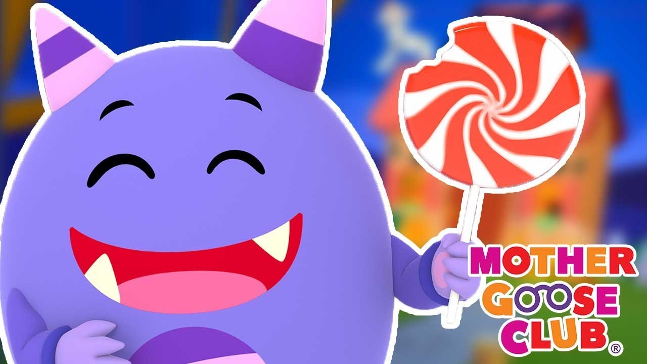 Johnny Eating Giant Candy ?  Halloween Party ?  Mother Goose Club | Trick or Treat songs for Kids