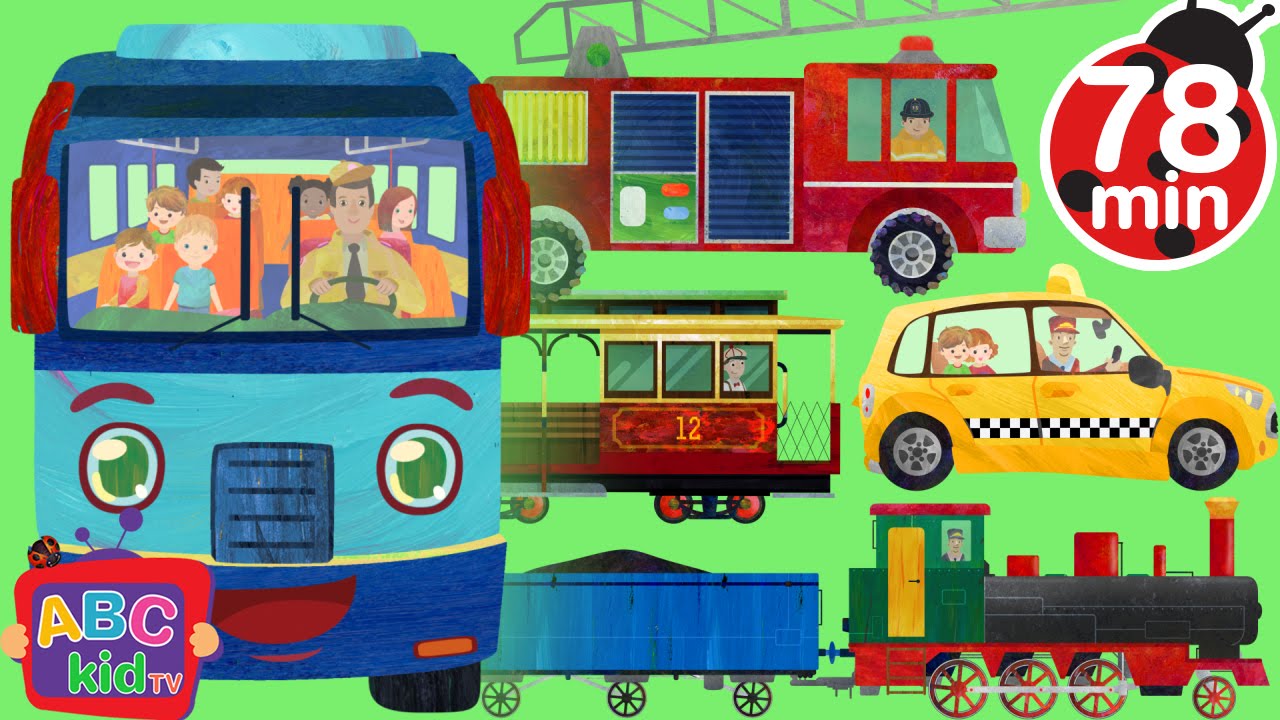 Wheels on the Bus and Vehicles | +More Nursery Rhymes & Kids Songs – Cocomelon (ABCkidTV)