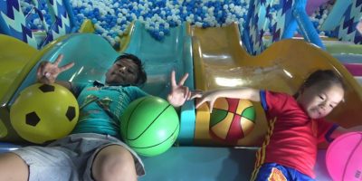 ABCkidTV Misa learn color with football at indoor playground family fun – Nursery rhymes for baby