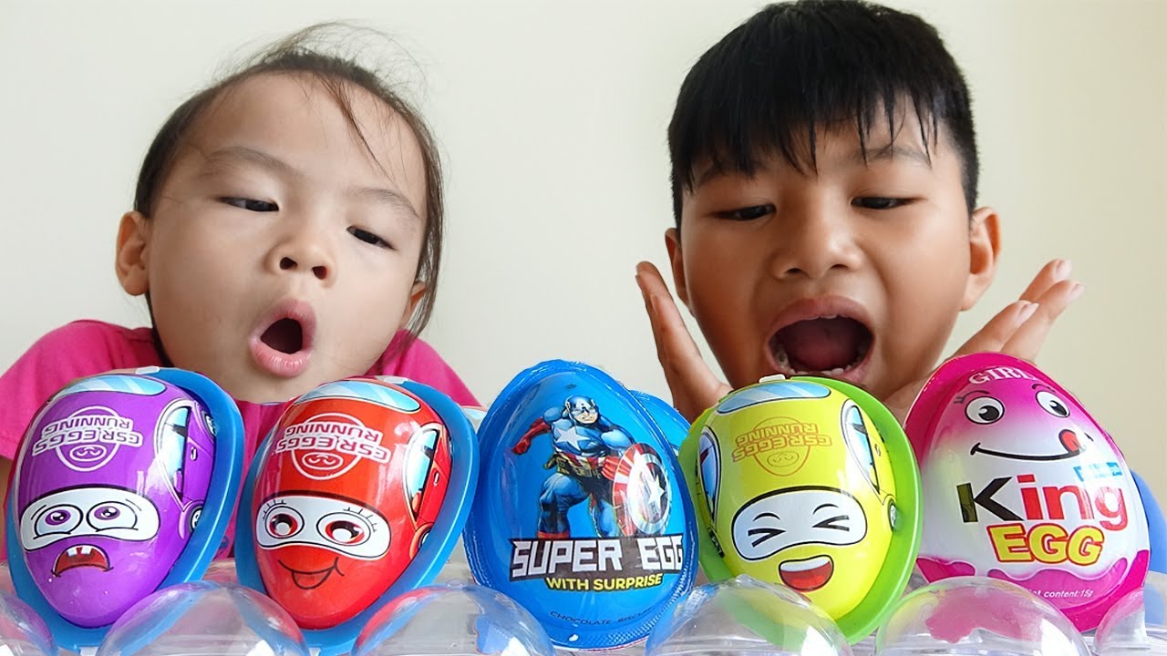 Open toys eggs with Abckidtv Misa and Surprise eggs – nursery rhymes songs for babies, kids