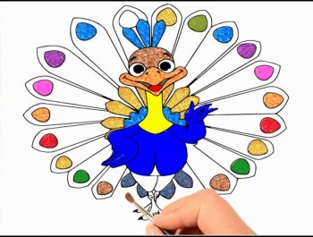 Abckidtv Misa drawing Peacock for kids – video for kids
