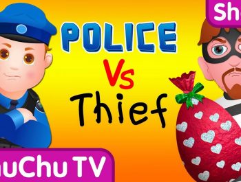 ChuChu TV Police Chase Thief in Police Car Save Huge Birthday Egg Surprise Toys Gifts for Twin Kids