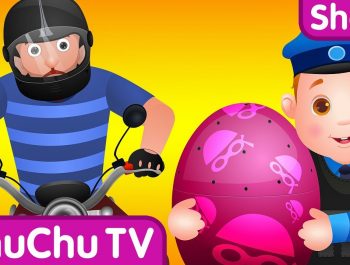 ChuChu TV Police Chase Thief in Police Helicopter & Save Pet Animals in Giant Surprise Eggs for Kids