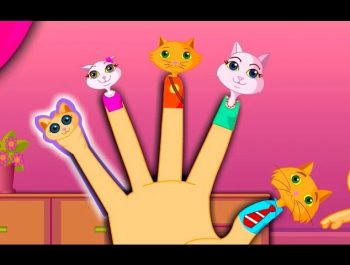 The Finger Family Cat Family Nursery Rhyme | Kids Animation Rhymes Songs