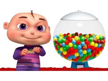 Five Little Babies Playing Ball Machine | Learn Colors For Children | Five Little Babies Collection