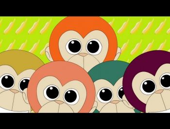 Five Little Monkeys Jumping On The Bed Nursery Rhyme | Kids Animation Rhymes Song