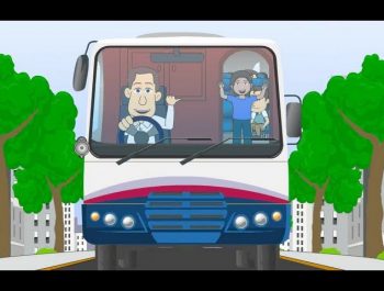 The Wheels on the Bus Go Round and Round Rhyme – Animation Songs for Children
