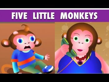 Five Little Monkeys Jumping on the Bed Nursery Rhyme – Cartoon Rhymes For Children