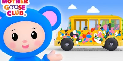 Baby Drives in Paint | Wheels on the Bus Color Song | Mother Goose Club Kid Songs and Baby Songs
