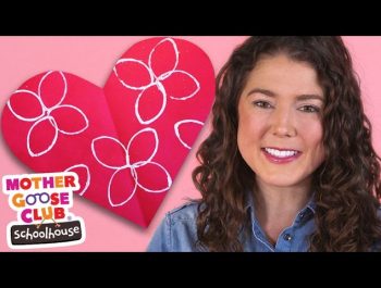 Kids Craft Heart Preschool Shapes Activity | Show Me How by Mother Goose Club Schoolhouse
