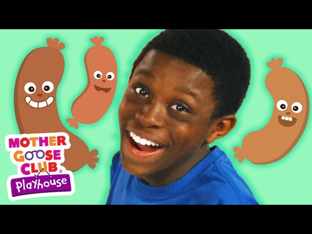 Funny Food Game | Five Fat Sausages | Mother Goose Club Playhouse Kids Video