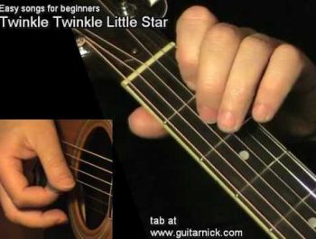 TWINKLE TWINKLE LITTLE STAR: Easy Guitar Lesson + TAB by GuitarNick