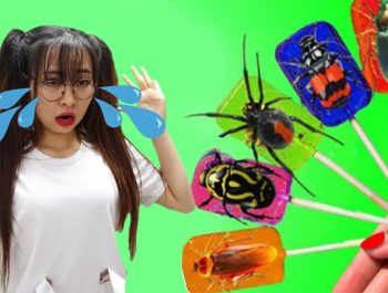 Baby Girl Learn Colors Rapunzel INSECT LOLLIPOPS Johny Johnny Yes Papa Songs Nursery Rhyme Funny