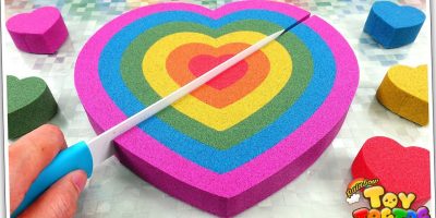 Twinkle Twinkle Little Star | Learn Color Rainbow Kinetic Sand Heart Cake Nursery Rhymes for Kid