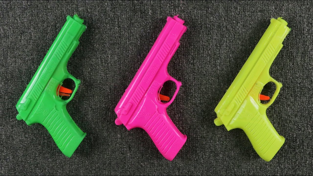 Box of Toys with 3 Colored Toy Guns!Twinkle Twinkle Little Star Popular Rhymes Song with Learn Color
