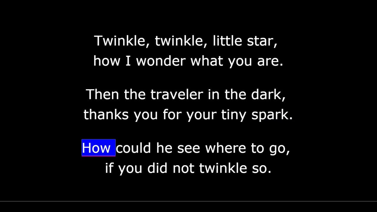 Children’s Song – Twinkle Twinkle Little Star