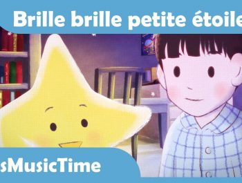 Twinkle Twinkle Little Star in French (Brille brille petite étoile) | Comptines |  KidsMusicTime