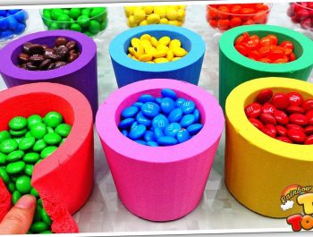 ABC Song | Learn Colors with Kinetic Sand Rainbow Chocolate Cup Waffle Toys Nursery Rhymes for Kids