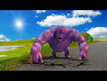 Kids & Monkey Johny Johny Yes Papa Song Nursery Rhymes & Learn Colors for Children