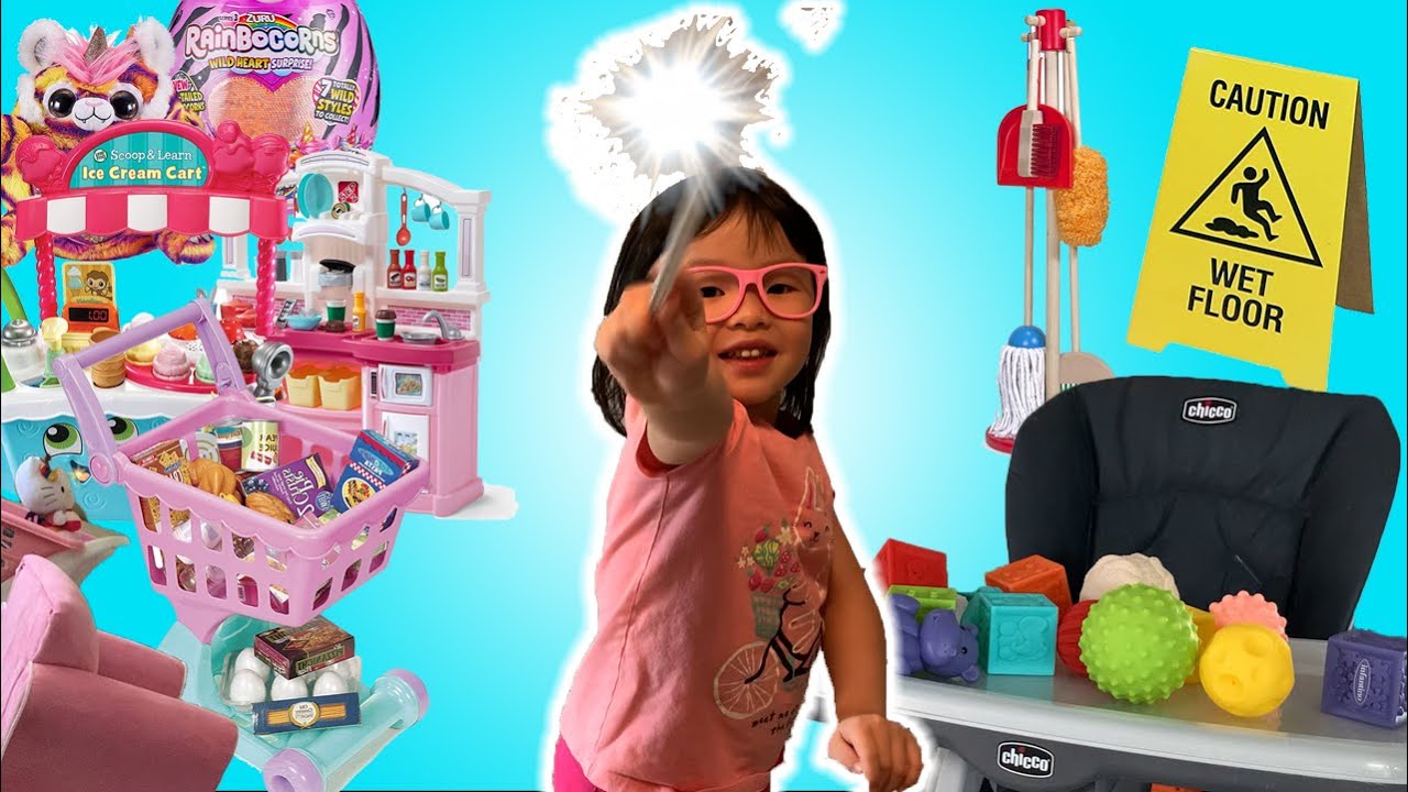 Cutesy Wootsy Pretend Play with a Magic Cleaning Wand