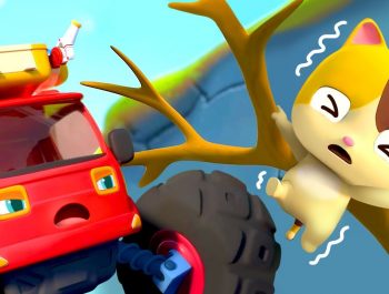 Monster Fire Truck Saves Mimi | Outdoor Playground Song | Nursery Rhymes | Kids Songs | BabyBus