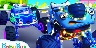 Police Truck Chases Bad Guy | Police Cartoon | Nursery Rhymes | Kids Songs | Color Song | BabyBus