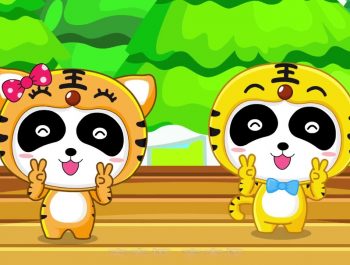 Two Tigers Song + Chinese Kids Nursery Rhyme |Baby Panda| BabyBus
