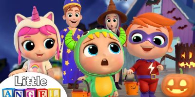 Baby Learns Trick or Treat | Little Angel Halloween Song | Nursery Rhymes & Kids Songs