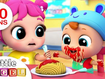 Yum Yum, Baby Loves Spaghetti | Little Angel Kids Songs & Nursery Rhymes