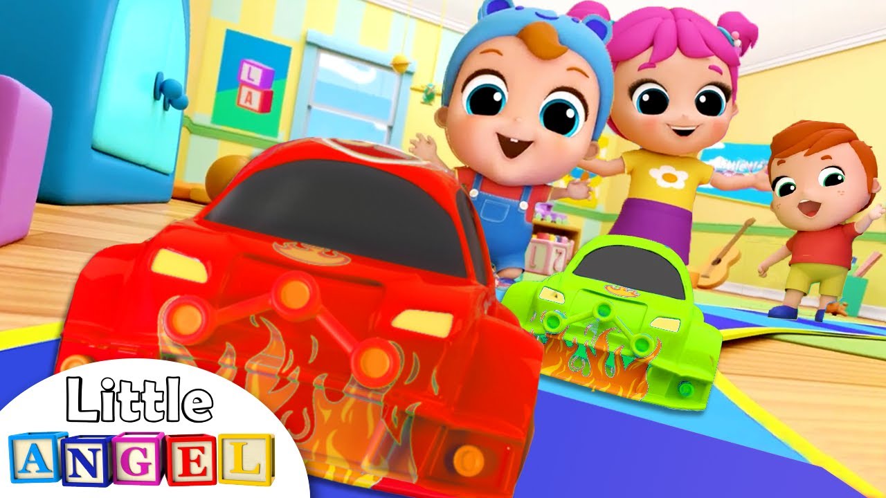 Toy Car Race Song | Nursery Rhymes & Kids Songs – Little Angel