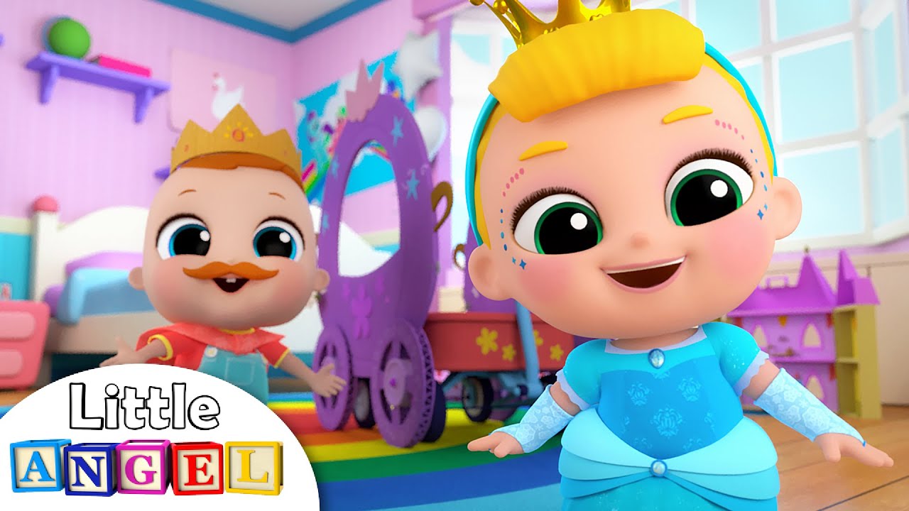 Baby Girl Dresses Up As Princess | Princess Song | Nursery Rhymes by Little Angel