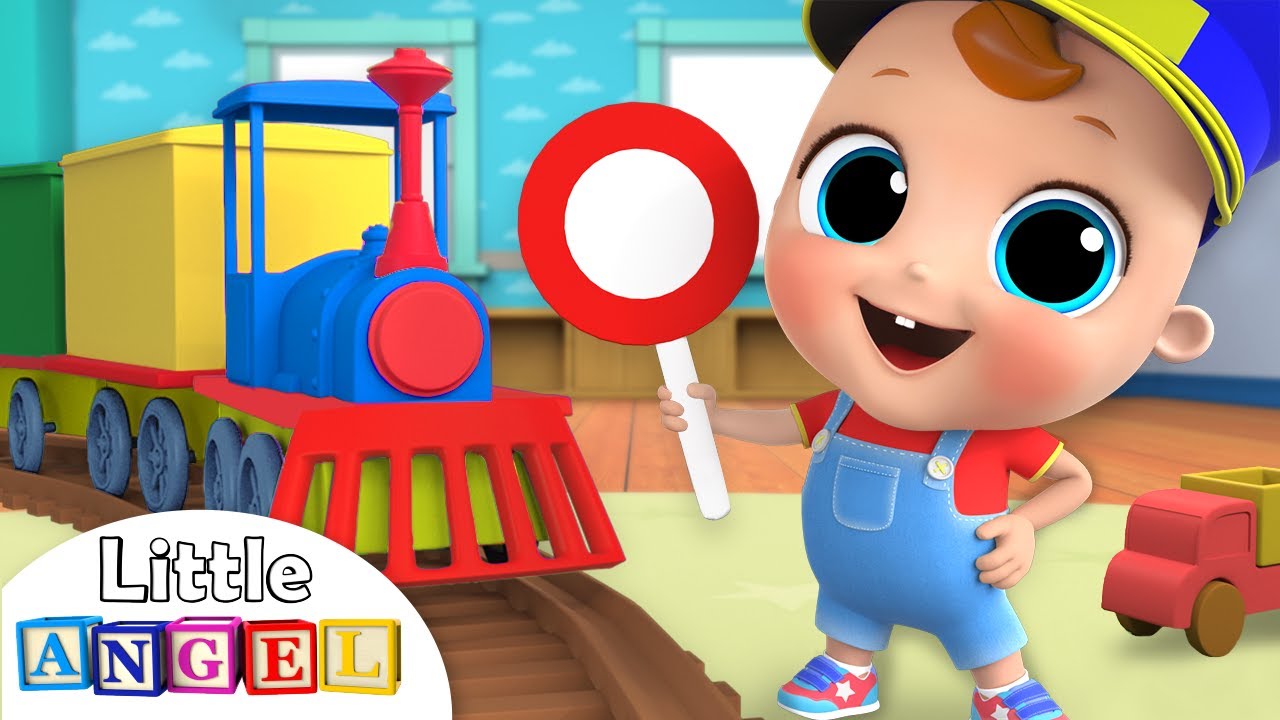 Choo Choo Train | Wheels on the Train Song | Nursery Rhymes by Little Angel