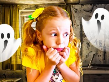 Nastya and bedtime story about dad sleepwalker