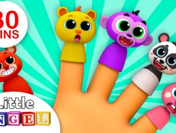 Finger Family Song ( Baby Animal Version) , Wheels on the Bus | Nursery Rhymes by Little Angel