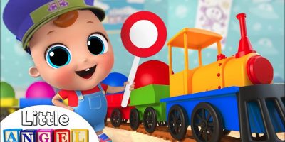 Color Train Song | Little Angel Nursery Rhymes & Kids Songs