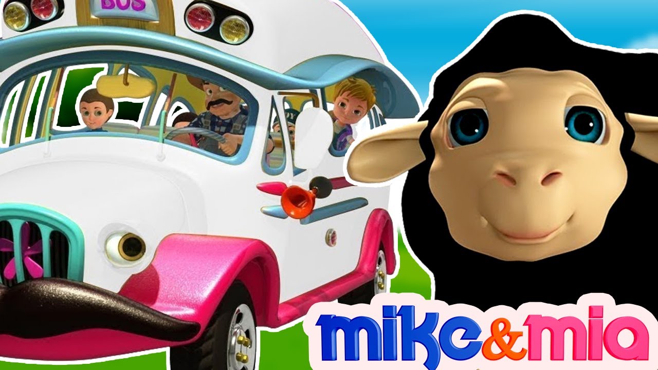 Wheels on the Bus | White Bus Song | Nursery Rhymes for Children | Kids Songs by Mike and Mia