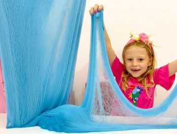 Nastya and dad are playing with unusual slime and surprise toys