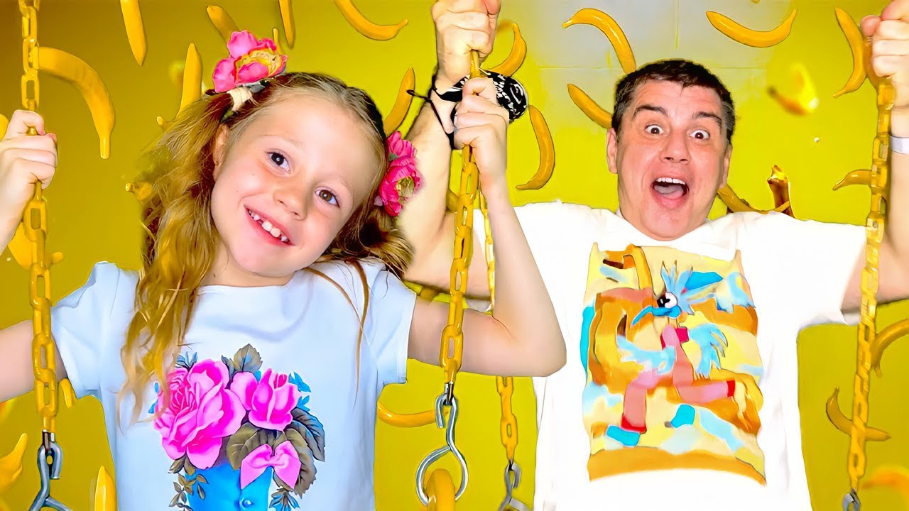 Nastya and Dad – the most one wonderful family day of fun. Story for children